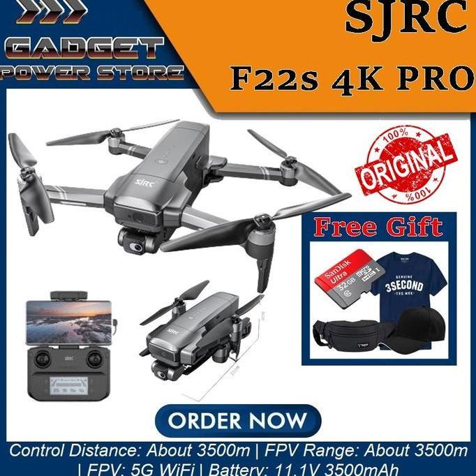 Drone SJRC F22 S2 PRO+ 6KM Version EIS Drone GPS 2Axis Gimbal