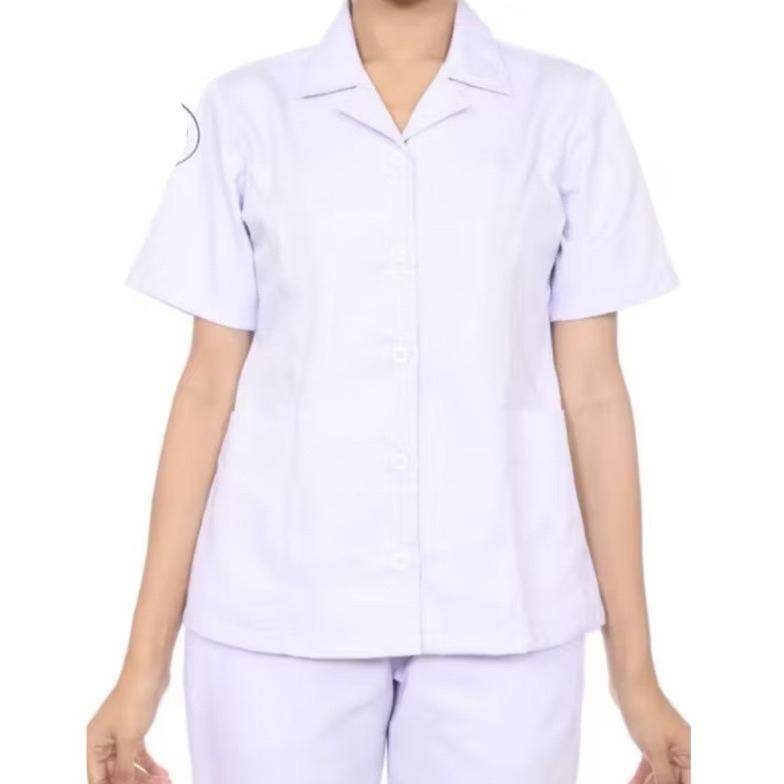 Termurah Baju Perawat Putih Lengan Pendek