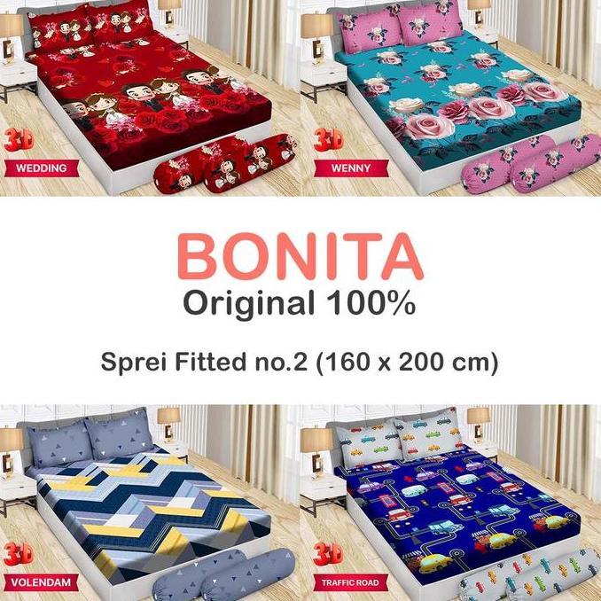 TERBARU - Sprei Queen (160 x 200) (no.2) BONITA
