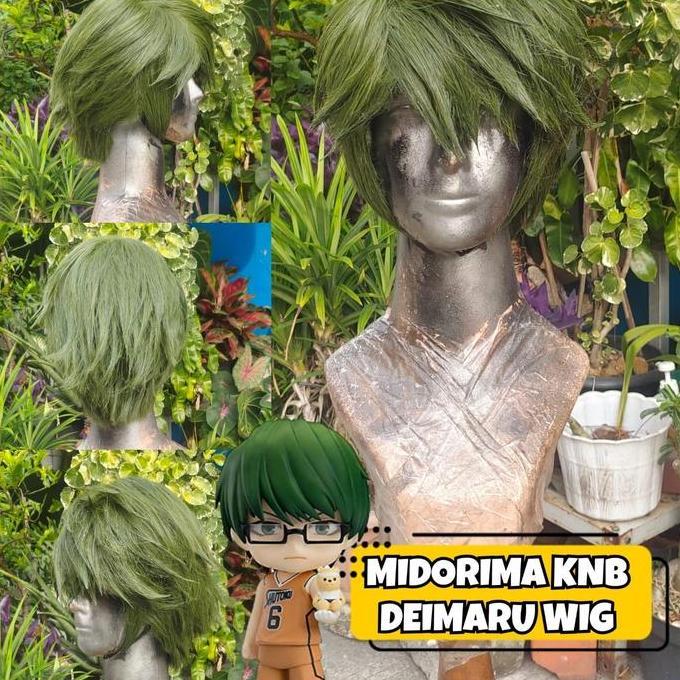 Rambut kostum Wig Midorima Shintaro Haikyuu