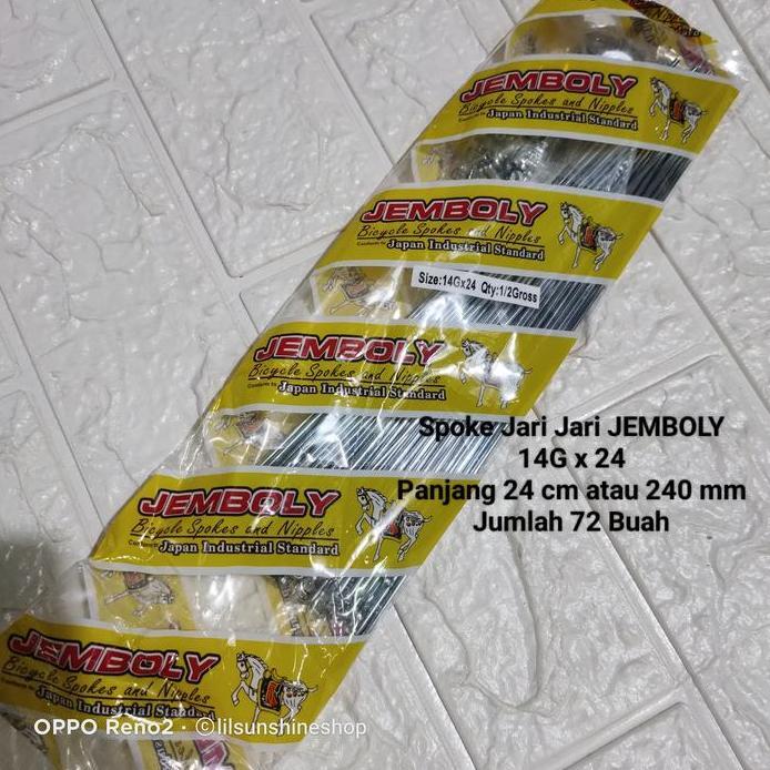 Spoke Jari Ruji 240mm JEMBOLY 14Gx24 Velg Rims Sepeda Mini 24 Jadul Dan Roadbike Fixie 700c Double W