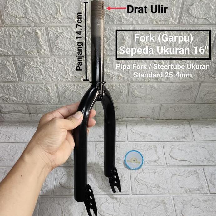 Fork Garpu Pipa Steertube Standard DRAT Ulir Sepeda Anak 12 16 18 BMX CTB SUMAX