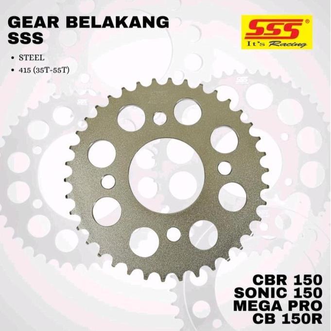 Gear SSS (Belakang) 415 (TIPIS) : MEGAPRO, NMP, CB150R, CBR150,