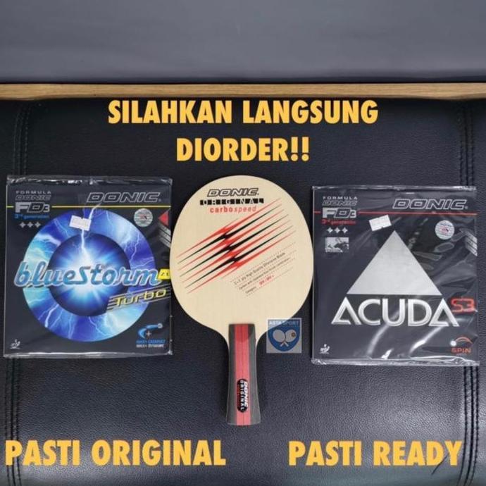 Bat Tenis Meja Original Carbospeed Donic Germany Set