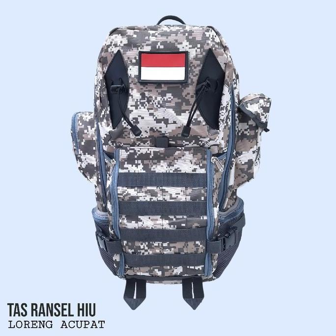 Tas Ransel Hiu Tas Punggung Hiu / Ransel Backpack Tas Hiu Pria Hitam, Krem, Hijau, Camoflase tas tac