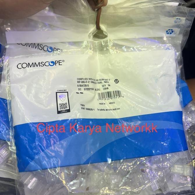 Murah Conector Rj45 Amp Commscope Cat5E Isi 50 Original Rj45 Commscope Cat5