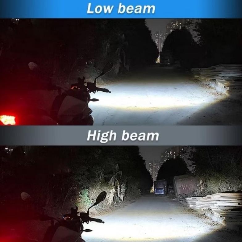 BIG SALE Lampu Depan LED Motor Bebek Matic 2 Sisi H6 12Volt HID AC DC Super Terang Universal