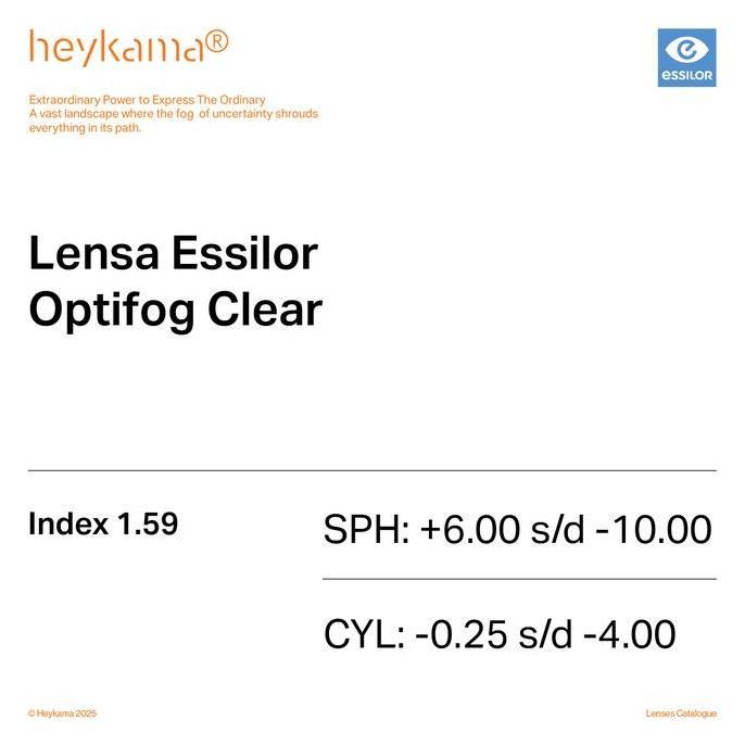 Murah Heykama - Lensa Essilor Optifog