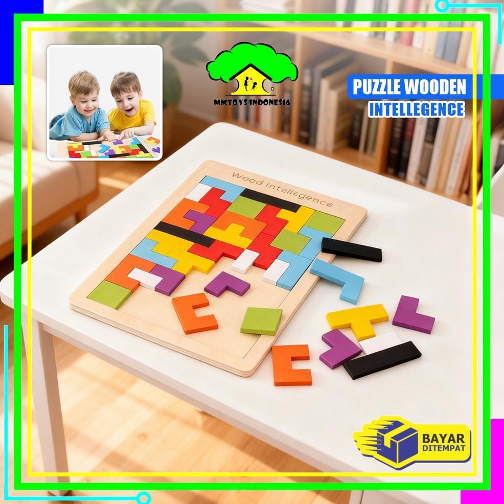 NEW ARRIVAL MI-M334 PUZZLE WOODEN INTELLEGENCE MAINAN KAYU ANAK / TETRIS BLOCK MAINAN EDUKASI ANAK /