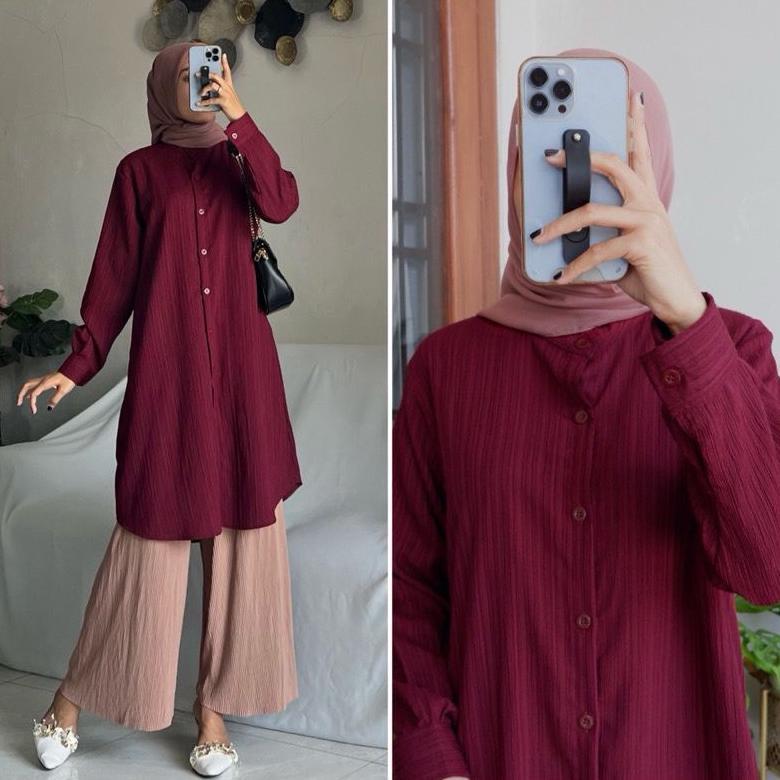 Promo Tunik Polos Wanita Lady Crush Oversize / Tunik Zalfa Jumbo