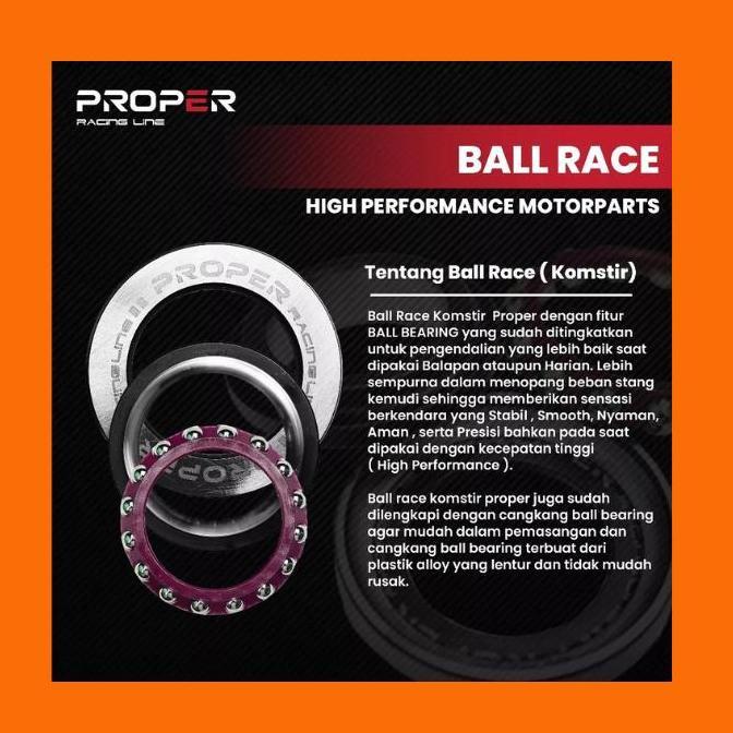 KOMSTIR PROPER RACING BALL RACE HONDA BEAT KARBU ORIGINAL PROPER