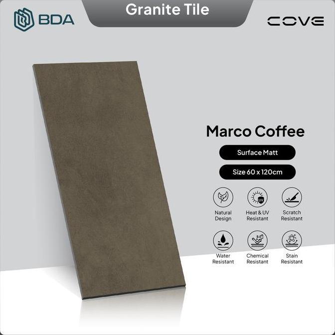BDA Granite Tile 120X60 Keramik Granit Lantai Dinding Kamar Mandi Dekorasi Interior Mewah Matt Marco