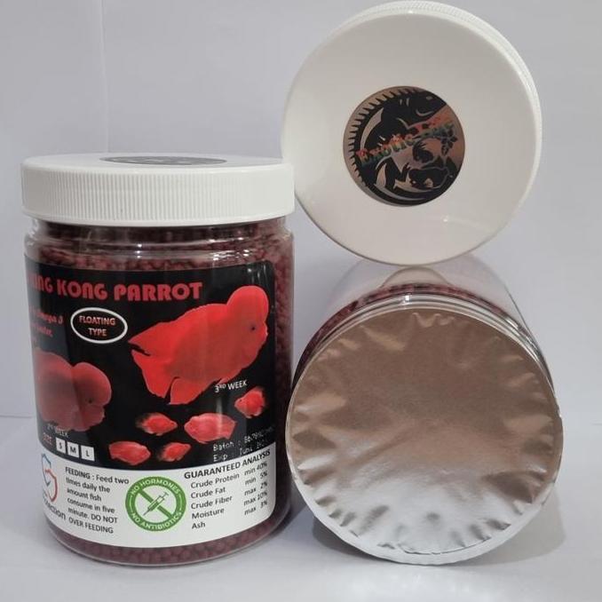 PELET EXOTIC LIFE SUPER BLOOD RED KING KONG PARROT & LOUHAN 333 GRAM