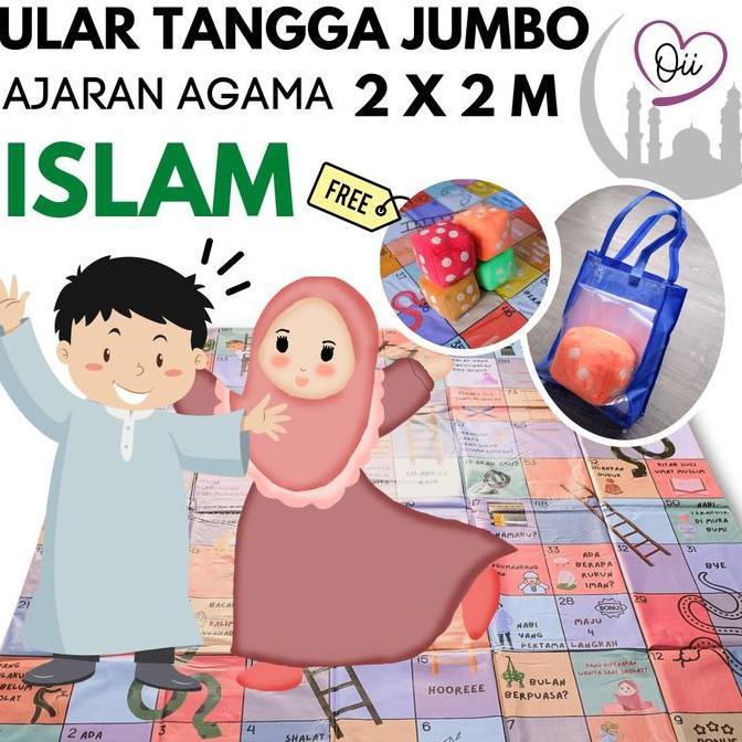 Ular Tangga Jumbo Raksasa Mainan Edukasi Tema Islami Diskon