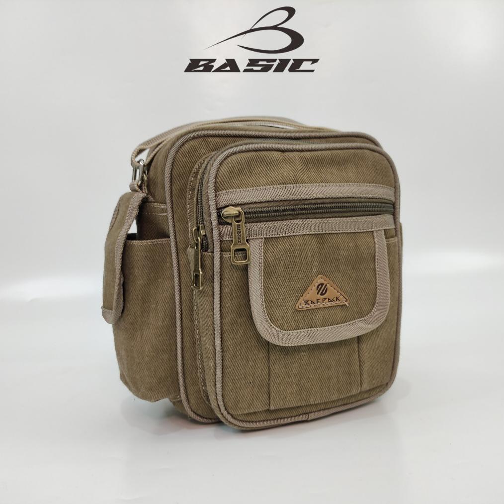 TERMURAH Baepack Tas Selempang kanvas Cowok Seri Regan khaki Original Baepack