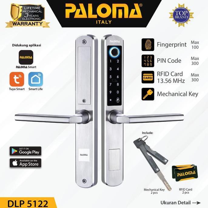 PALOMA DLP 5122 Digital Lock Smart Slim Door Frame Aluminium WiFi