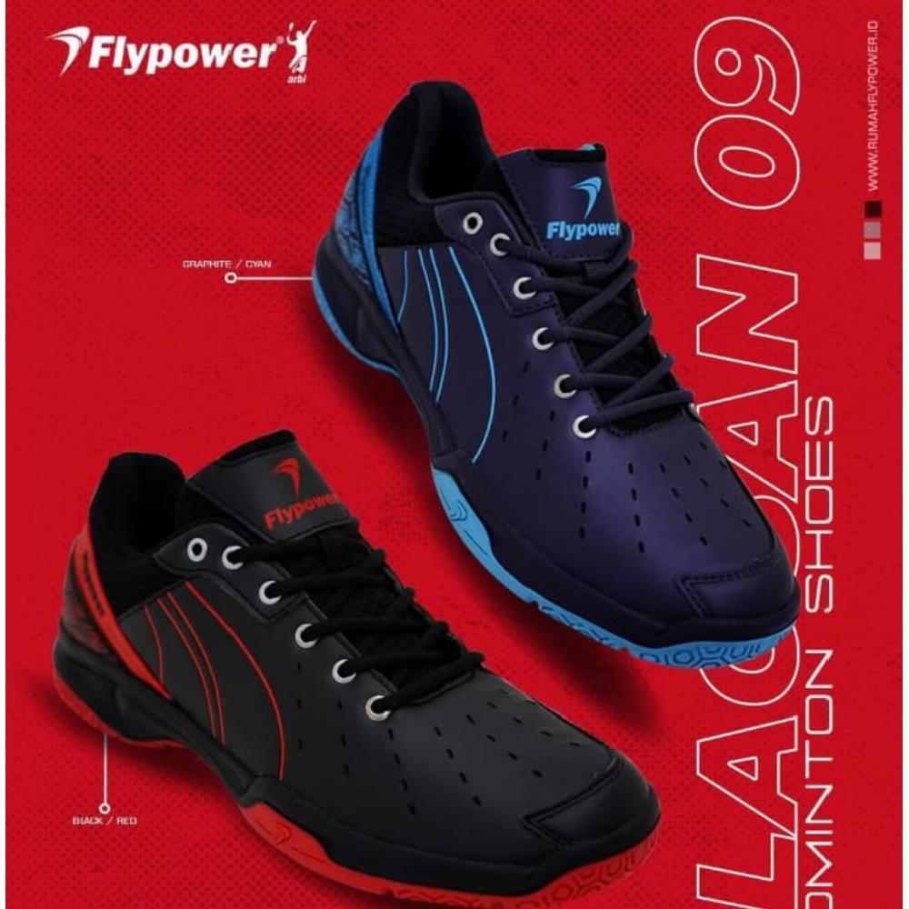 promo terbaru sepatu badminton flypower plaosan 09 original kualitas bagus