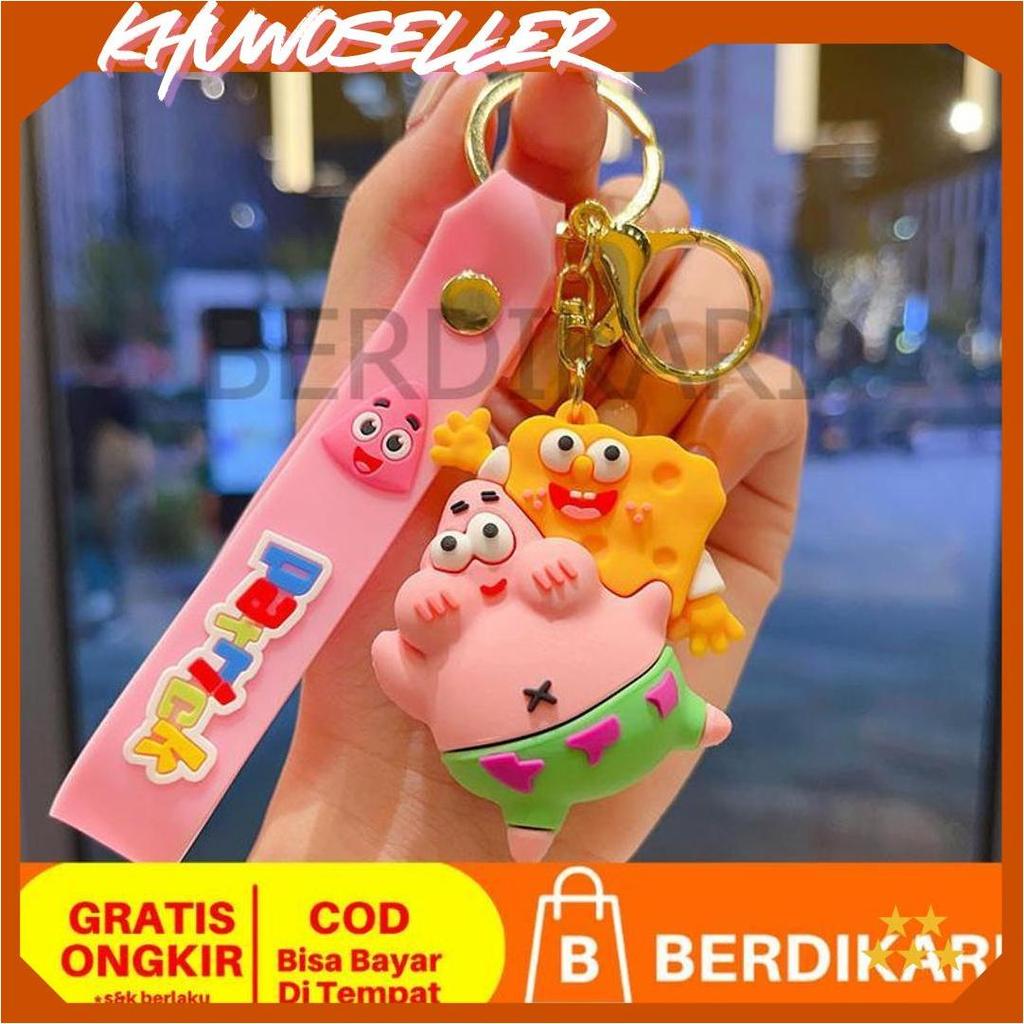 BD Gantungan Kunci Spongebob Silikon Premium / Gantungan Kunci Spongebob / Ganci Patrick / Gantungan