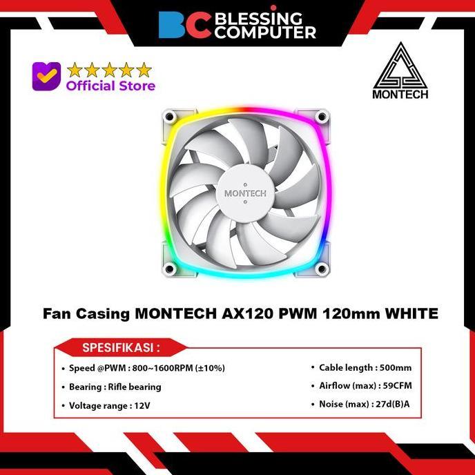 Fan Casing MONTECH AX120 PWM 120mm WHITE