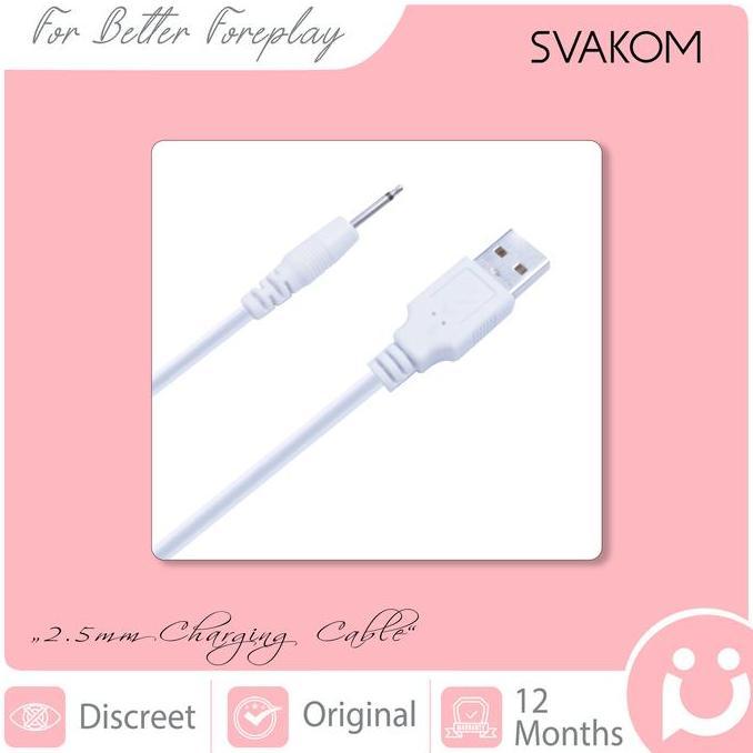 BEBAS ONGKIR - SVAKOM Accessories, 2.5 mm Charging Cable Type 4
