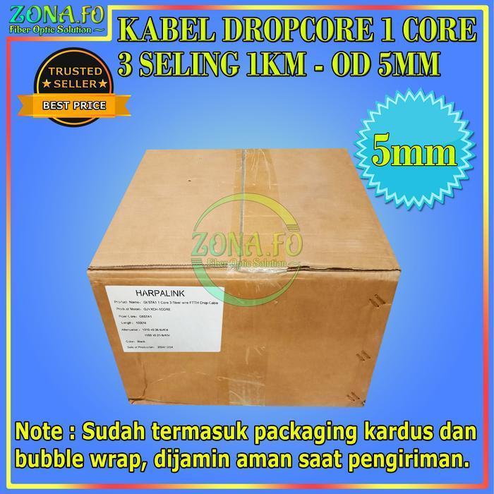 KABEL DROPCORE 1 CORE 3 SELING 1KM 1000M WIRE FIBER OPTIC FO 1000METER / KABEL DROPCORE 1 CORE DROPW