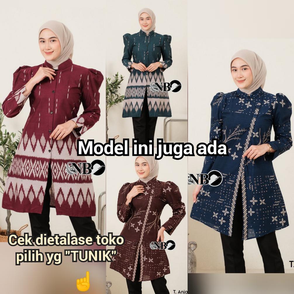 Baju Atasan Batik Wanita Kerja Seragam Terkini