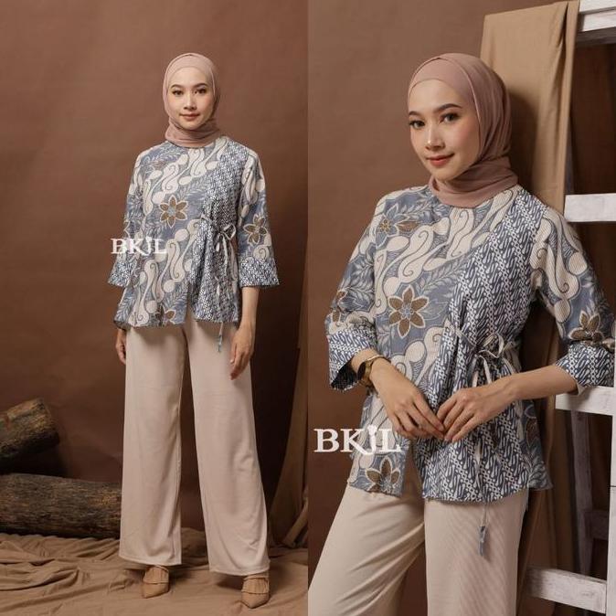 KEKINIAN Atasan batik wanita modern hand made blouse batik wanita batik tulis KEKINIAN