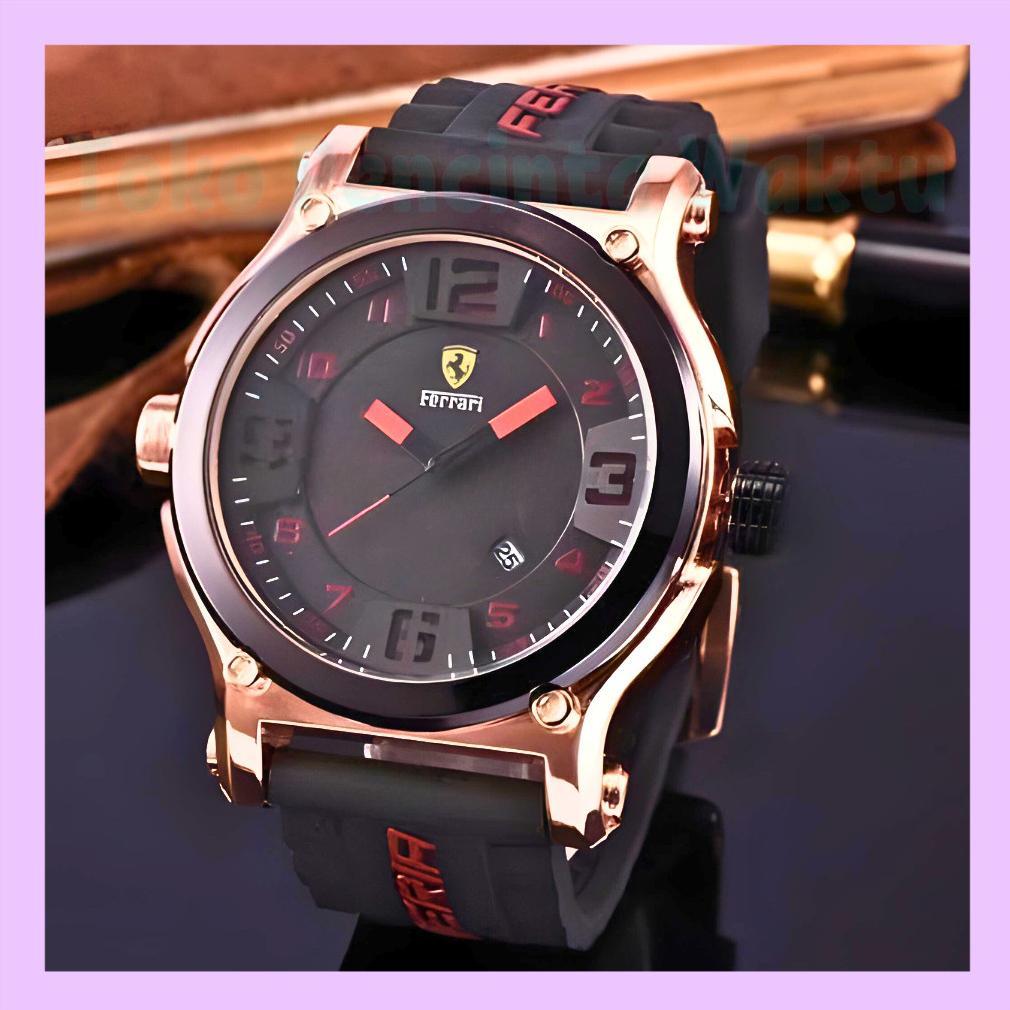 promo fashion sporty jam tangan pria jm23 scuderia, desain keren dan tahan air