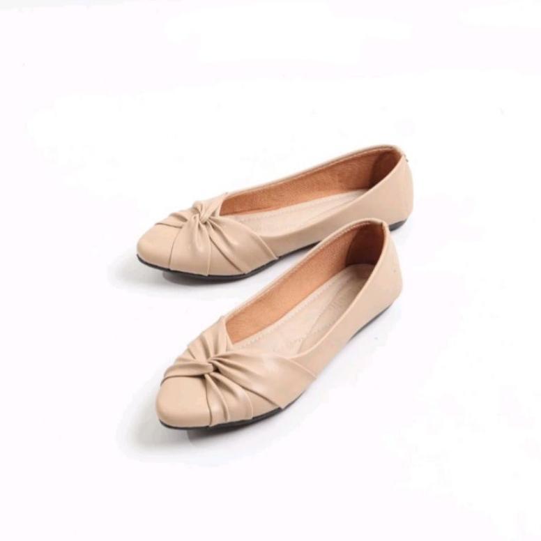 Original Clavio Tania Flatshoes Sol Karet Anti Licin