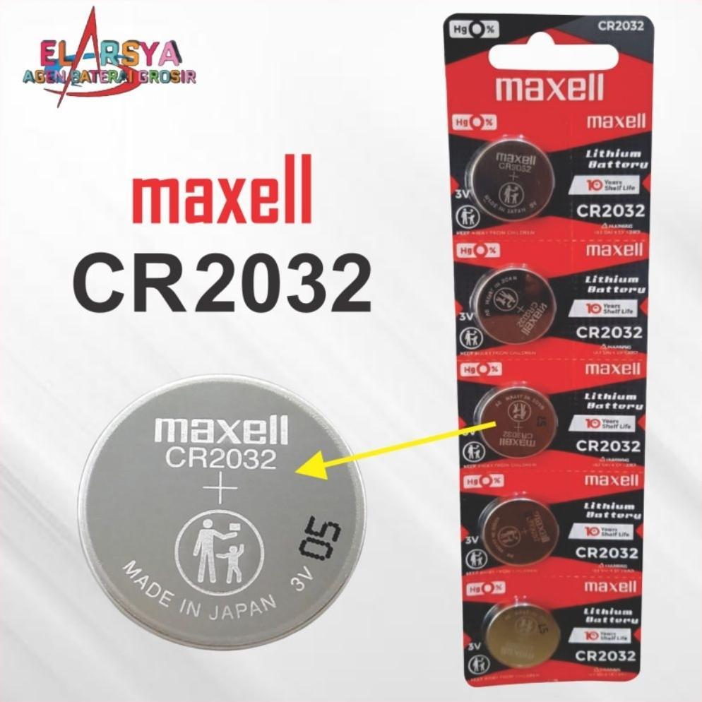 Baterai Cr2032 Original Maxell Batre Cr2032 3 Volt