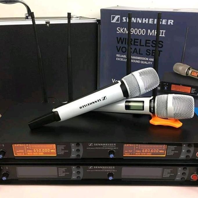 Promo Mic Wireless Sennheiser Skm9000 Putih Frree Koper 2 Microphone Handheld