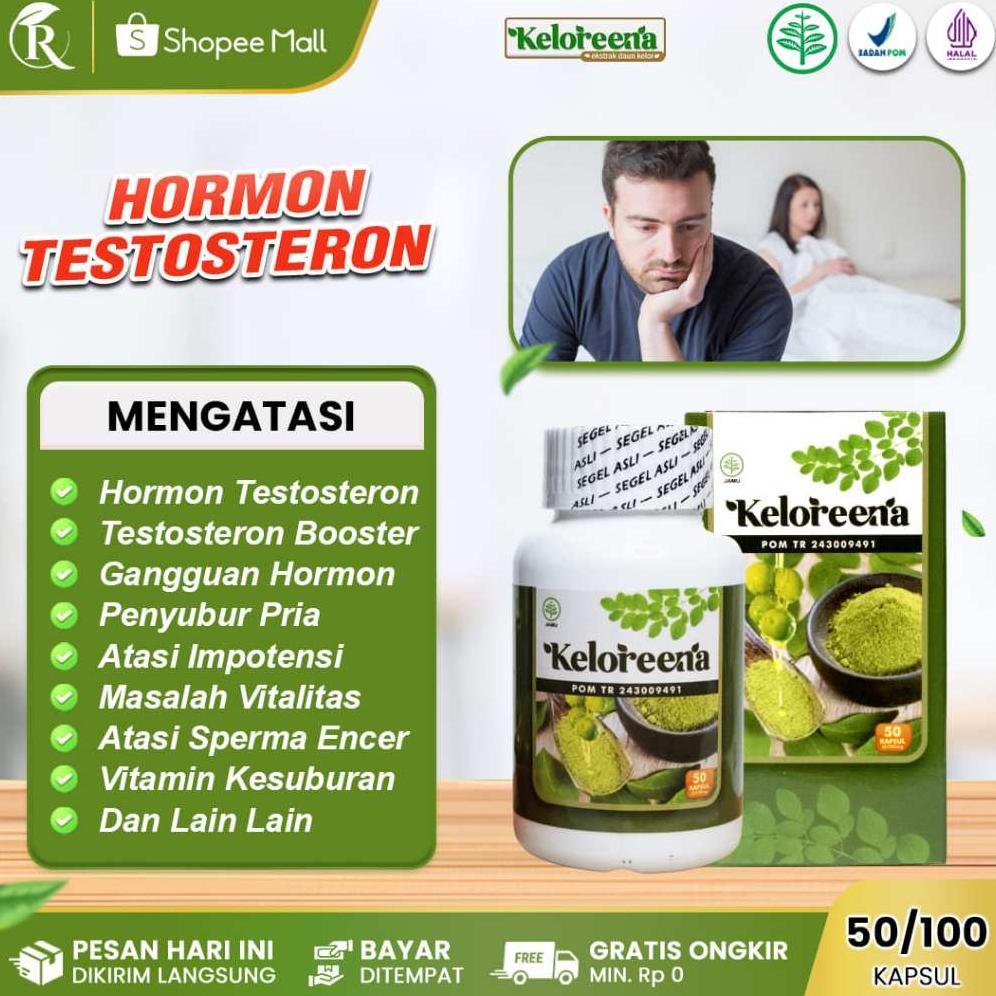 (Terbaru) KELOREENA Vitamin Testosteron Pria Obat Penambah Hormon Testosteron / Testorone Booster (T