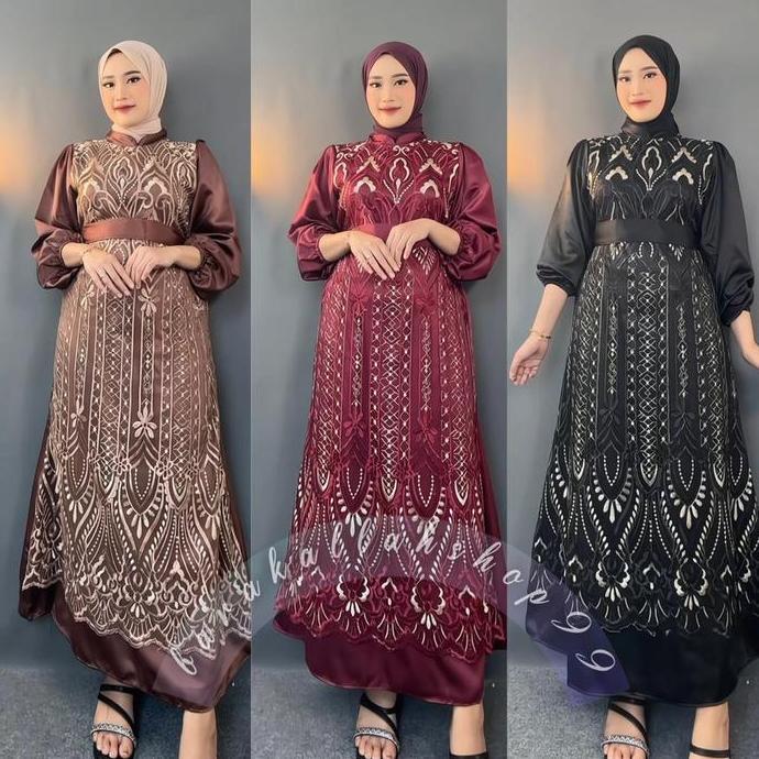 Deviana Gamis Brokat Kekinian Gamis Pesta Gamis Kondangan Gamis Wanita Kekinian Maxi Dress Remaja Mu