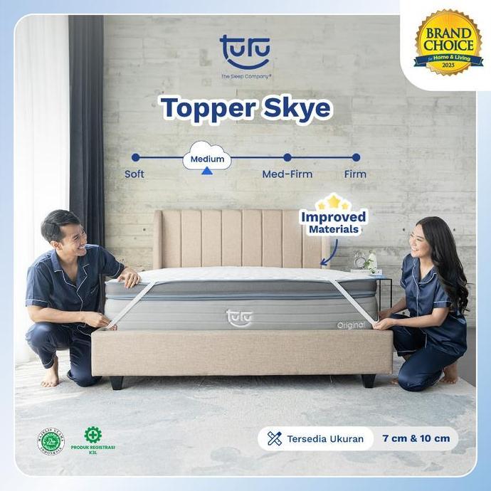 TURU Mattress Topper TURU Skye 7 / 10cm Pelapis Penambah Tinggi Kasur, Empuk