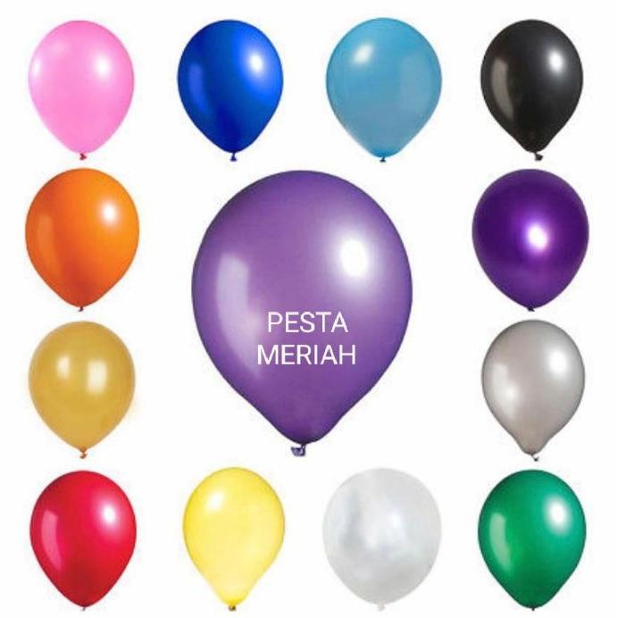 Balon Latex Metalik 100 Pcs / Balon Metalik 100 Pcs / Balon Karet Metalik 100 Pcs / Balon Latex Meta