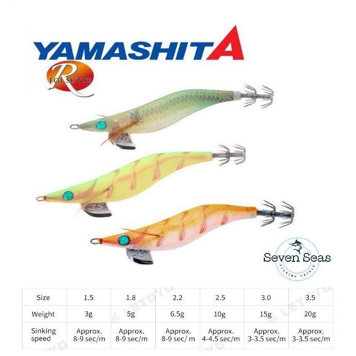 Yamashita Egi Sutte R Size 1.5 1.8 2.2 2.5 3.0 Eging Umpan Cumi Sotong Diskon