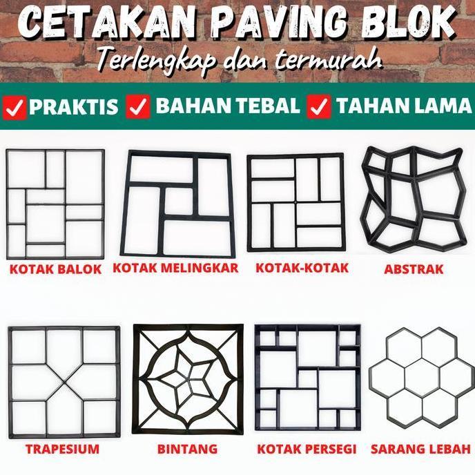 Cetakan Paving Block DIY Paving Blok Mudah Praktis Cetakan Jalan Teras Besi