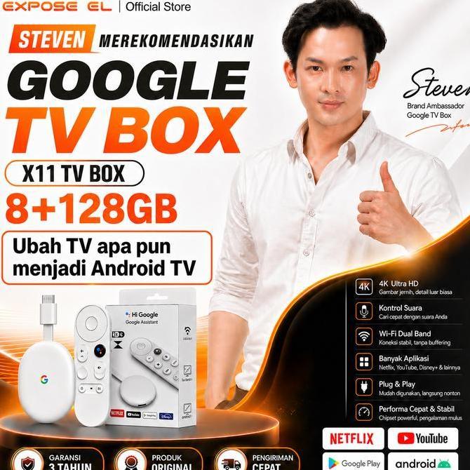 oktaverinageola - langsung berubah menjadi android tv - google tv box x11 android 4k ultra hd - kont