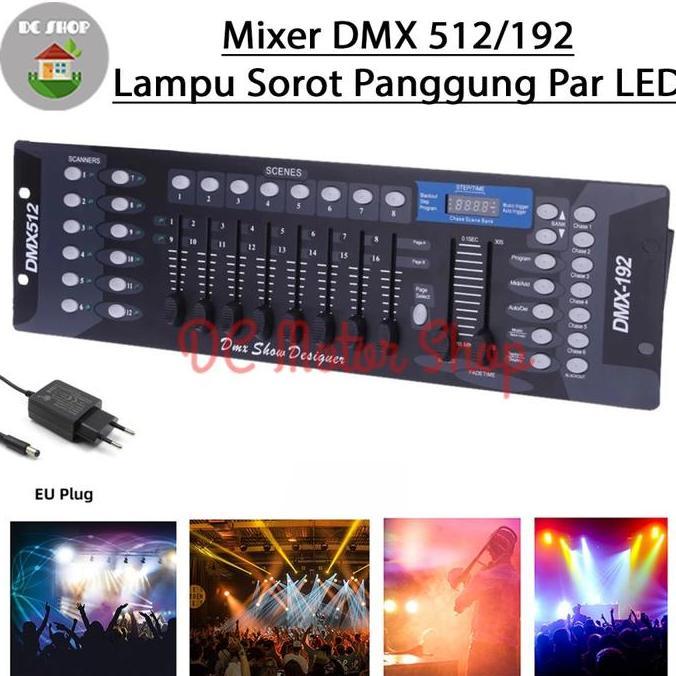 MIXER LIGHTING DMX 512/192 DMX192 DMX CONTROLLER LAMPU PANGGUNG REDSUN SOS