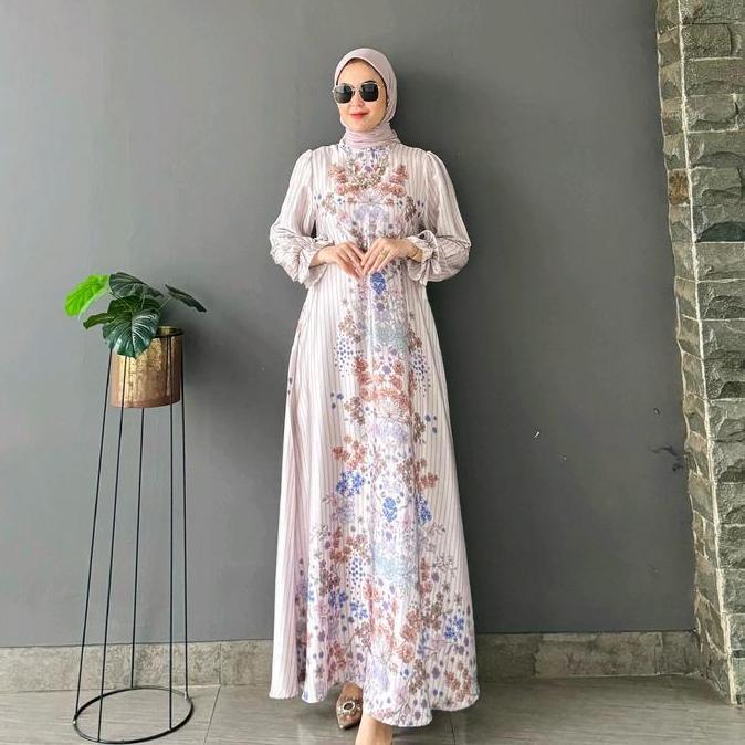 Zavira Dress By Jelita Anggun Elegant Manis Gamis Wanita
