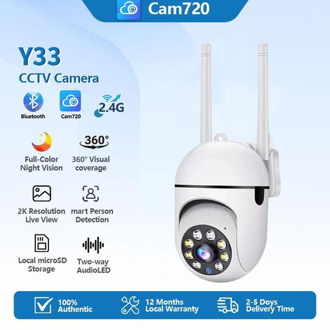 tekomania81 - y33 cam720 kamera cctv wifi outdoor 8mp hd 1080p 2 antenna with 10 ir 10 led adaptor k
