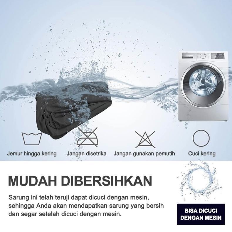 Sarung Sofa Waterproof Elastis Anti Air & Anti Noda | Cover Sofa Stretch Mudah Dipasang | Penutup So