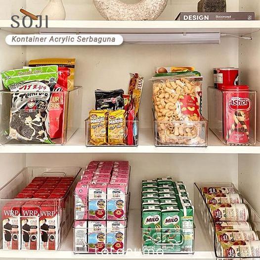 SOJI - Tempat Penyimpanan Makanan Kontainer Box Kulkas Akrilik