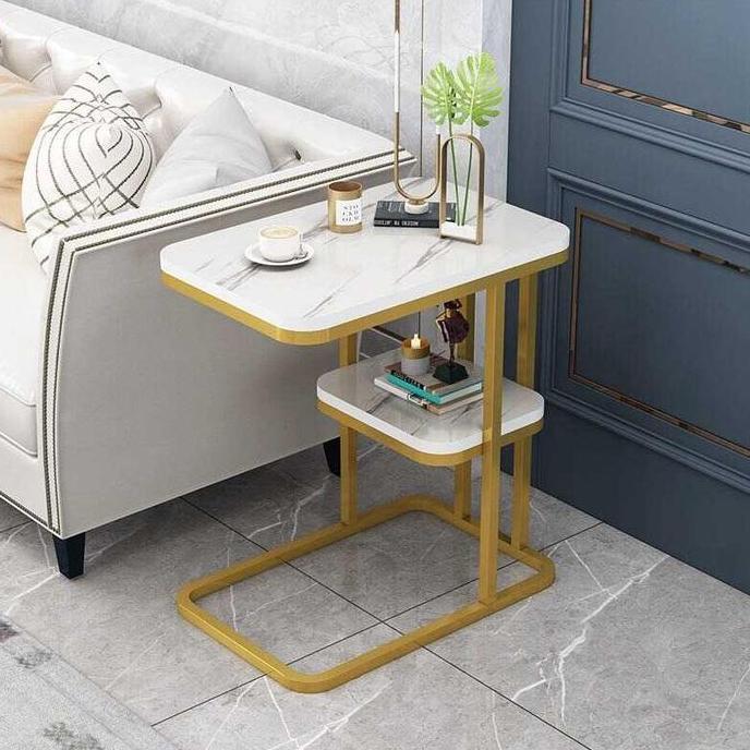 Coffee Table Aesthetic Minimalis European Style Meja Sofa Side Table