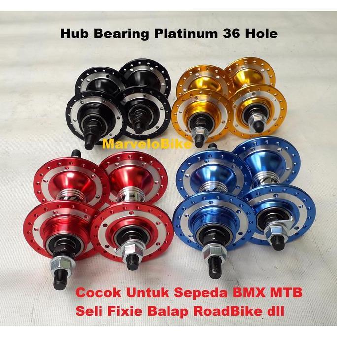 Hub FreeHub Sepeda BMX MTB Fixie Balap Platinum Bearing 36 Hole Model Drat Ulir