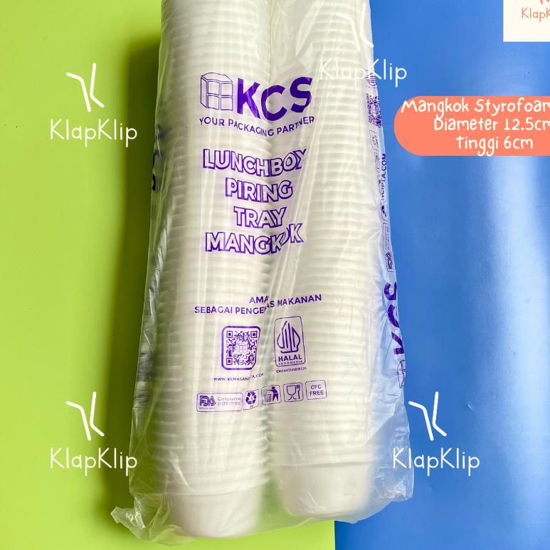 1 Pack = 100Pcs Styrofoam Mangkok 12,5Cm Styrofoam Bubur Styrofoam Kotak Nasi - Serofom Bubur Polos 