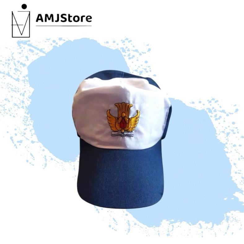 Topi SMP/SMA Kain Biasa Logo Tutwuri Bordir