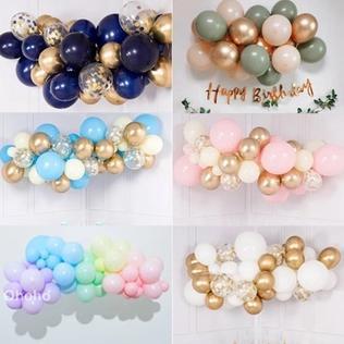 Paket Dekorasi Ulang Tahun Ultah Hbd Balon Garland Mix Tema Safari / Pastel / Retro Navy Anak Remaja