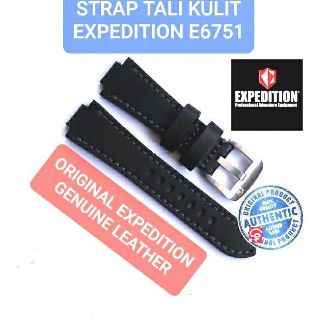 STRAP KULIT TALI JAM EXPEDITION E6751 E 6751 ORIGINAL GENUINE LEATHER