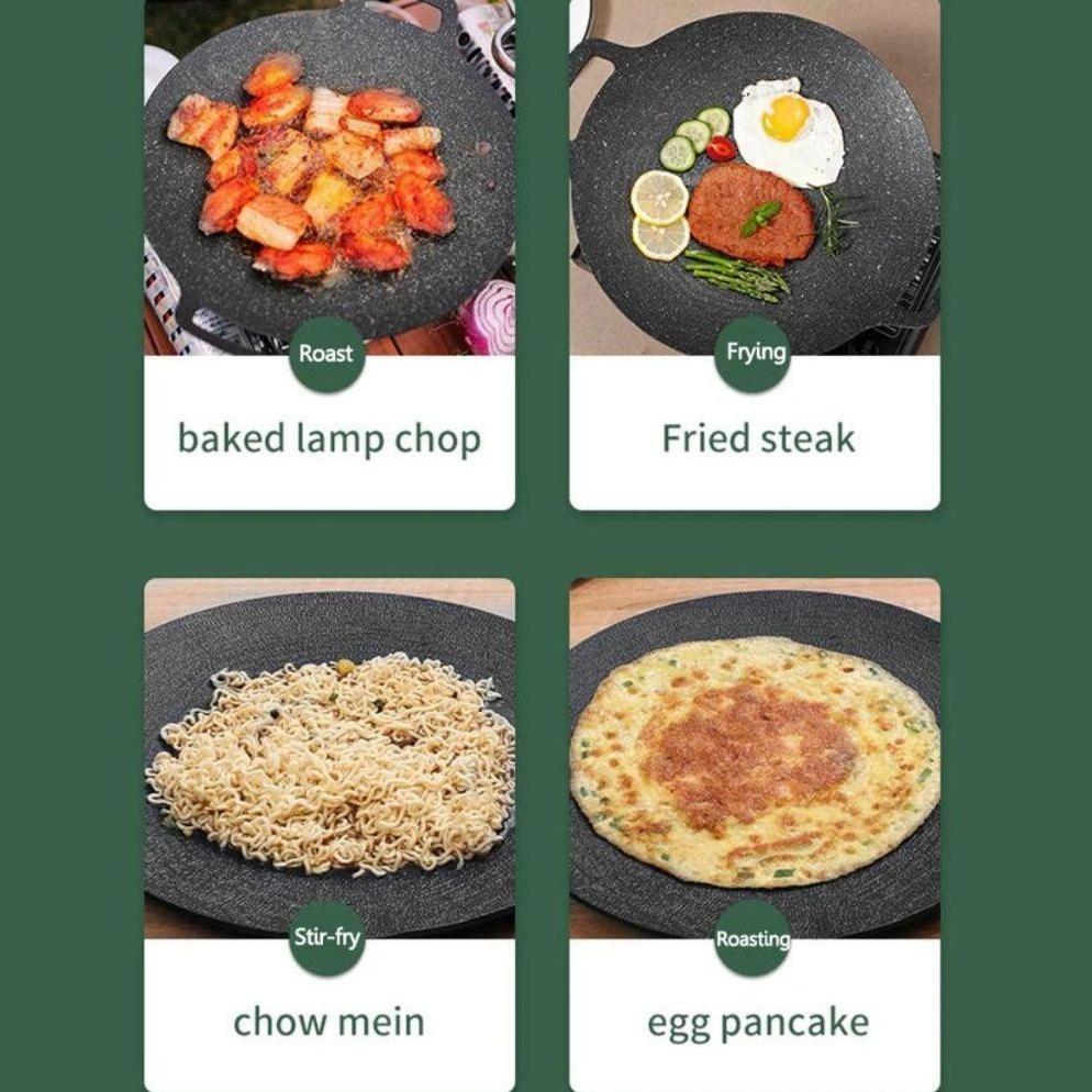 BRONIAGAID CLAIYDREAM PANGGANGAN BBQ BULAT KOREAN GRILL PAN PLATE / WAJAN KUALI PANCI TEFLON KONDUKS